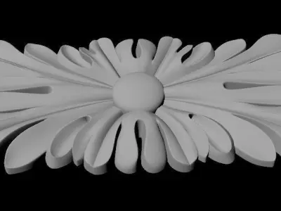 rosette flower 3D model 36