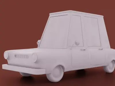 Toon Car Free 3D model by saroj23koirala