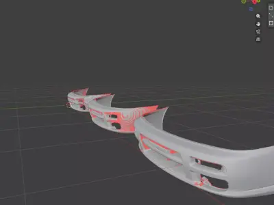 Subaru Impreza Bumper Cover 57720FA160 1997-2001 Scan 3D model