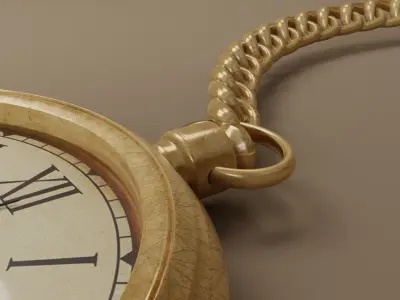 Pocket watch 3D model purchase