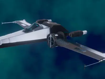 VX 09 Backfire   Sci-Fi Spaceship  Free Game Ready 3D Model  Free low-poly 3D model