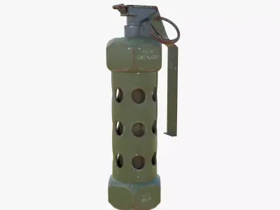 M84 Stun Grenade Low-poly 3D model get