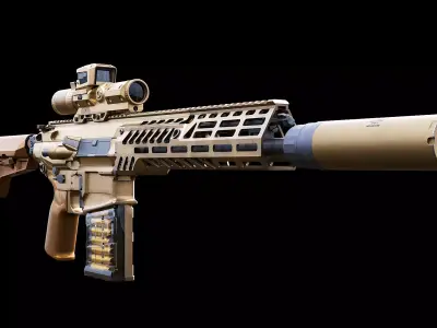 SIG MCX Spear XM7 Assault Rifle Modern Game Ready Weapon Low-poly 3D model