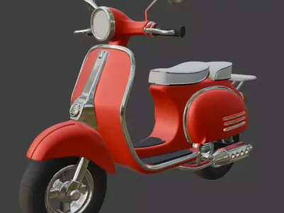 Electric Scooter 3D Model 3D model 5