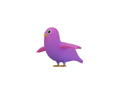 Stylized Bird 3D Model Low-poly 3D model