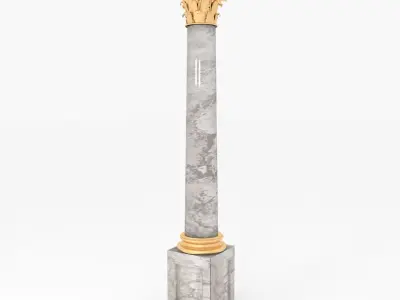 Gold Coloumn 3D model