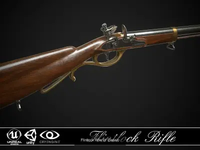 Flintlock Guns Collection 3D Model Pack