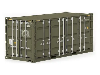 20 ft Cube Shipping Cargo Container Collection 3D Model Pack
