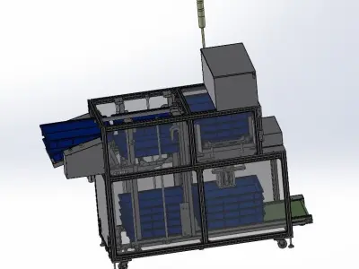 Stacking box feeding machine 3D model by forestlsls