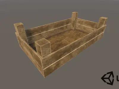 Crate wooden Free low-poly 3D model