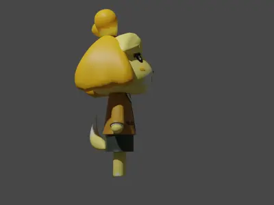 Canela Animal Crossing Character 3D model