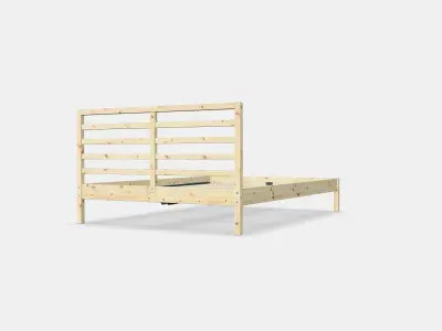 TARVA Bed frame 7 Low-poly 3D model