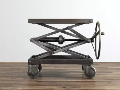 Industrial Scissor Lift Table 3D model