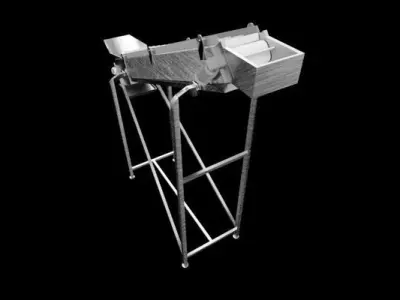 Plastic Modular Belt Elevator Low-poly 3D model