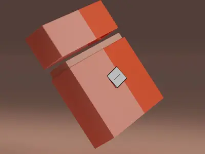 Box package model 3D model