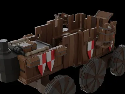 Medieval tank Free 3D model