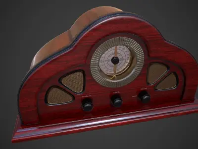 Antique Radio - Low Poly Low-poly 3D model