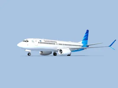 Boeing 737-800 Max Garuda Indonesia 3D model