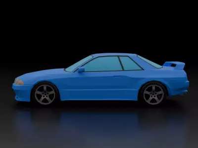 NISSAN Skyline R32 GT-R 1989-1994 Low-poly 3D model