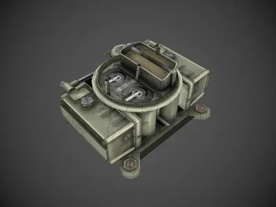 Holley  2x4 carburetor Low-poly 3D model