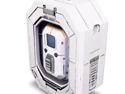 SciFi Power Core Game Asset Low-poly 3D model