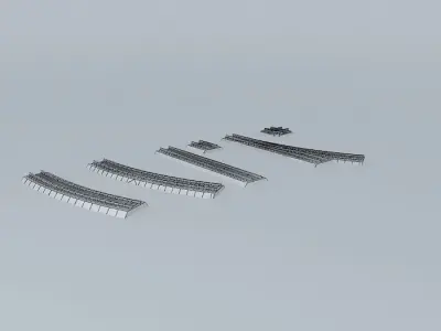 Model Train Track (HO Gauge) Free 3D model