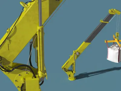 Industrial Crane with 1 Ton Bulk Bag 3D model