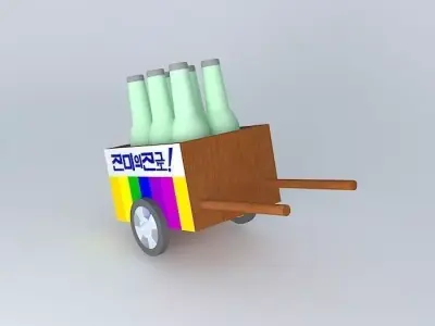 Soju Cart Free 3D model
