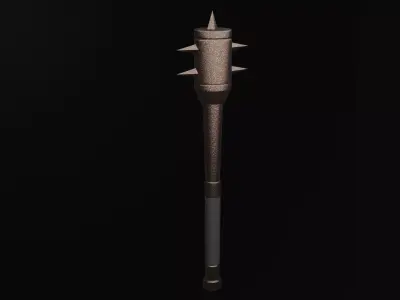 Battle mace - rust edition Low-poly 3D model