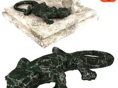 Lizard Monument 3D model