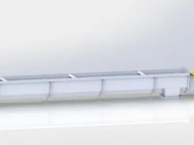 diameter 470 length 6500 helical conveyor screw conveyor 3D model