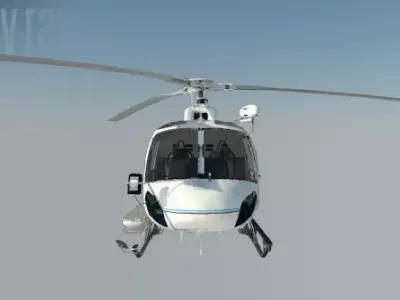 Helicopter flying in sky Free low-poly 3D model