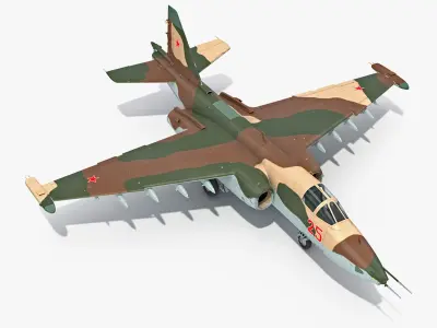 Attack Plane Su-25 Frogfoot 3D model