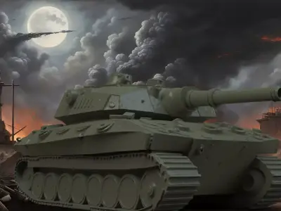 Heavy Battle Tank WWII Inspired Free 3D print model