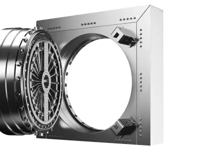 Detailed Bank Vault Door 3D model