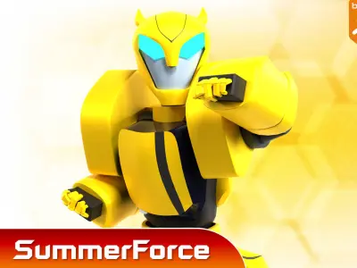 Bumblebee - Transformers  Animated 3D model