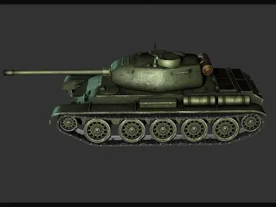 Tank T-44 Low-poly 3D model