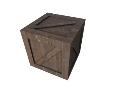 Crate wooden box Free low-poly 3D model by 512pixel