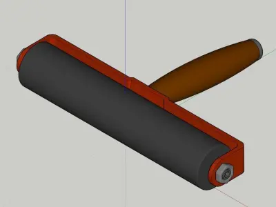 Brayer paint roller Free 3D model
