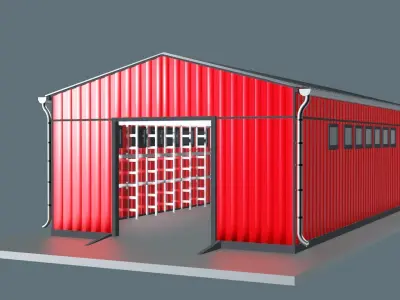 Warehouse hangar 3D model