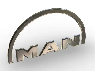 man logo 3D model by 3dlogoman