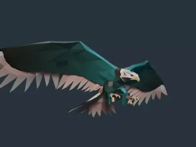 Low Poly Eagle Low-poly 3D model
