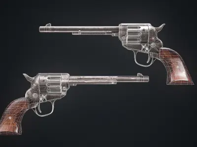 Colt Single Action Army Low-poly 3D model purchase