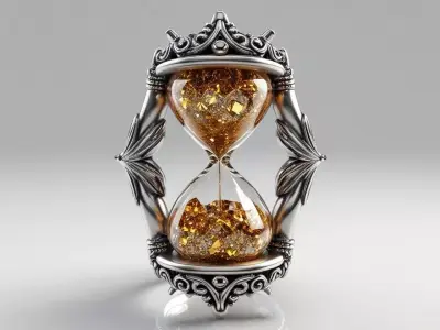 Royal Hourglass of Time - Ornate Fantasy Artifact Low-poly 3D model