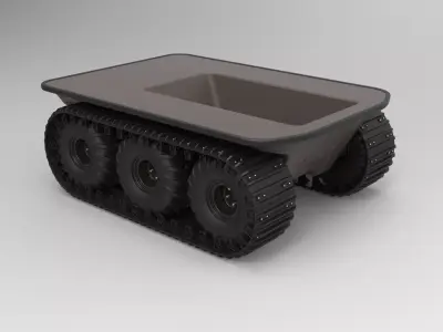 Argo platform 6x6 with tracks 3D model