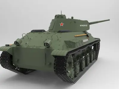Tank T-50  Free 3D model