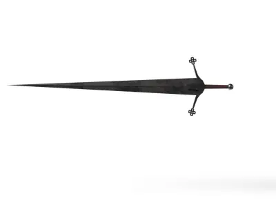 dark sword Free low-poly 3D model buy