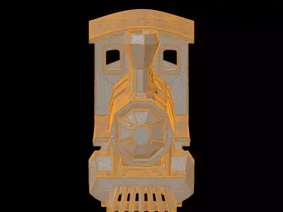 Low Poly Steam Engine 3D Print Model 3D print model