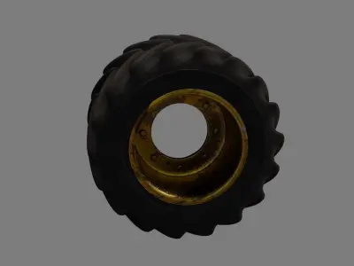Tractor Tire - Low Poly - Game Ready - PBR Low-poly 3D model