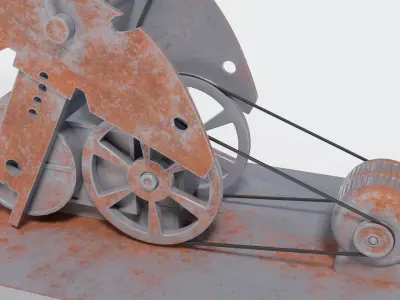 Pumpjack for oil extraction 3D model